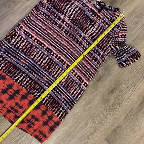 Bcbgmaxaroa keyhole 100% silk dress multi bright colors size Small - Picture 11 of 17